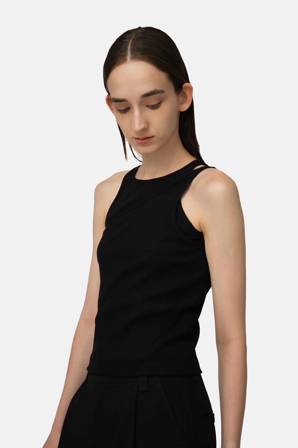 Frost Layered Tank - Black
