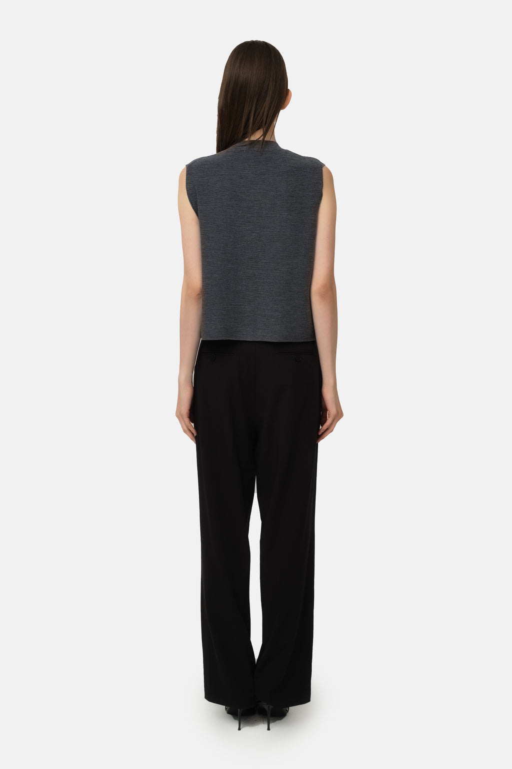Aura Knit Vest - Charcoal
