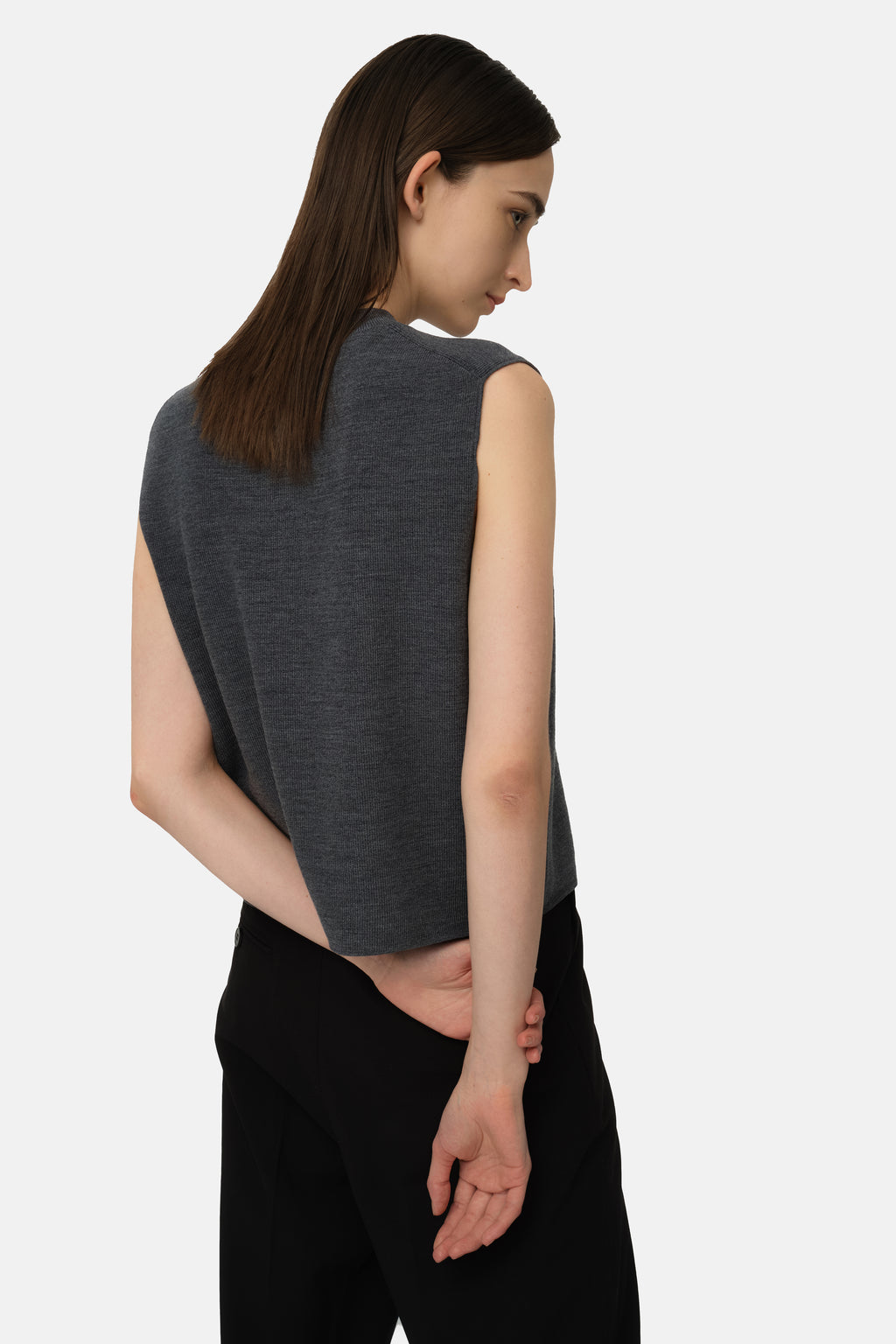 Aura Knit Vest - Charcoal