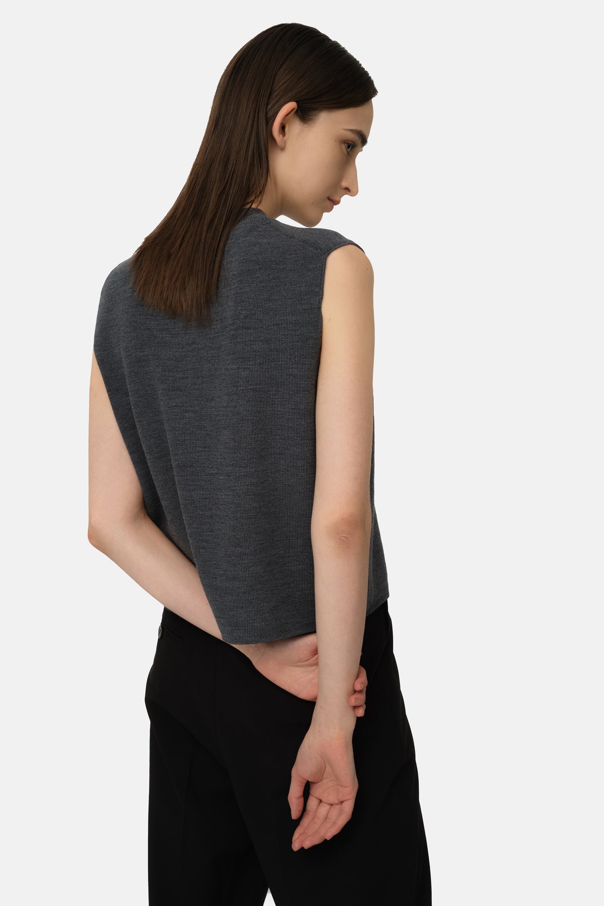 Aura Knit Vest - Charcoal