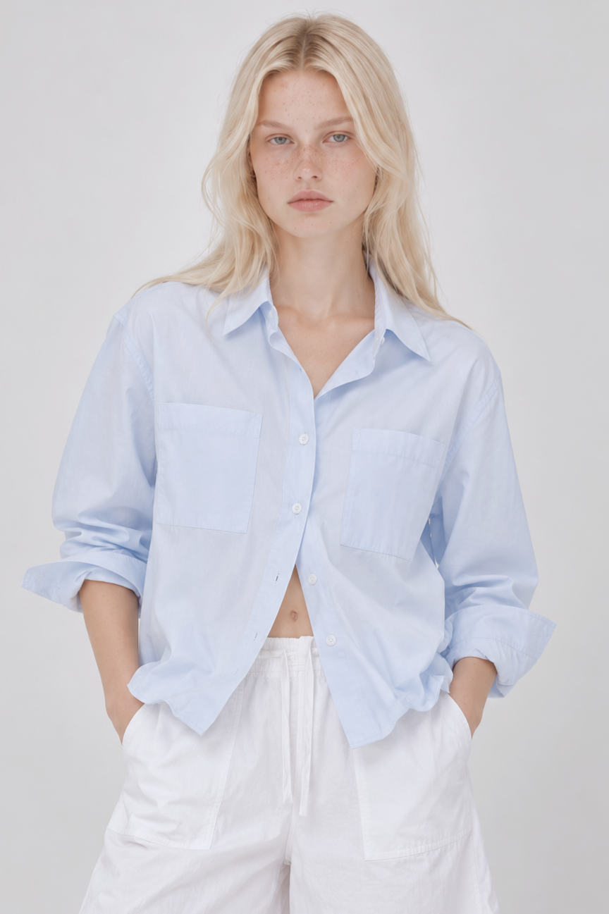 Sloane Shirt - Powder Blue