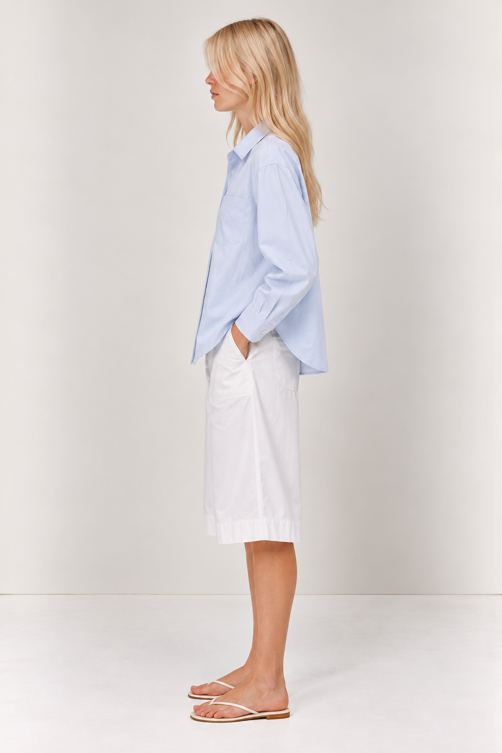 Sloane Shirt - Powder Blue